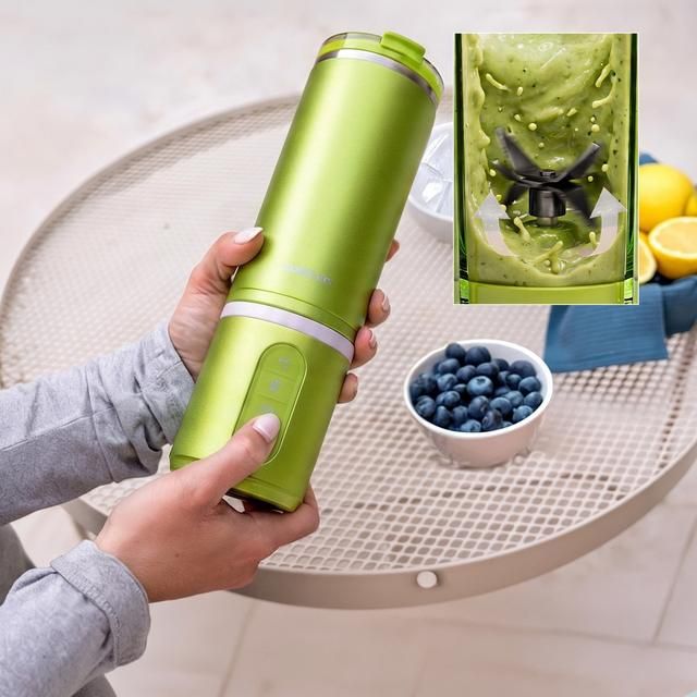 A01_EU01_123292 - Batidora de Vaso CECOTEC Power Titanium Shake2Go Candy Steel 180W 600ml USB-C 3 Programas (A01_EU01_123292)