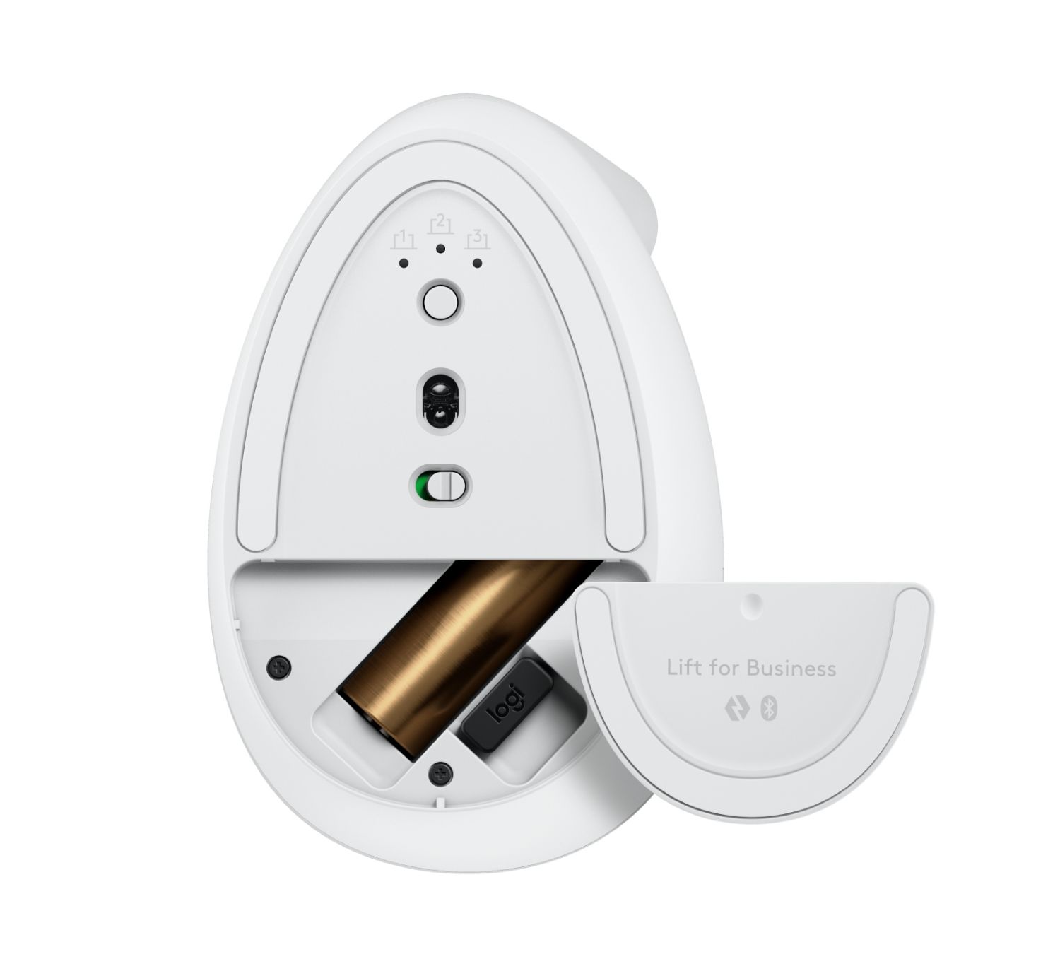 910-006496 - Rat�n Vertical Logitech Lift Ergon�mico �ptico Silencioso RF Wireless Bluetooth 4000dpi 4 Botones Blanco (910-006496)
