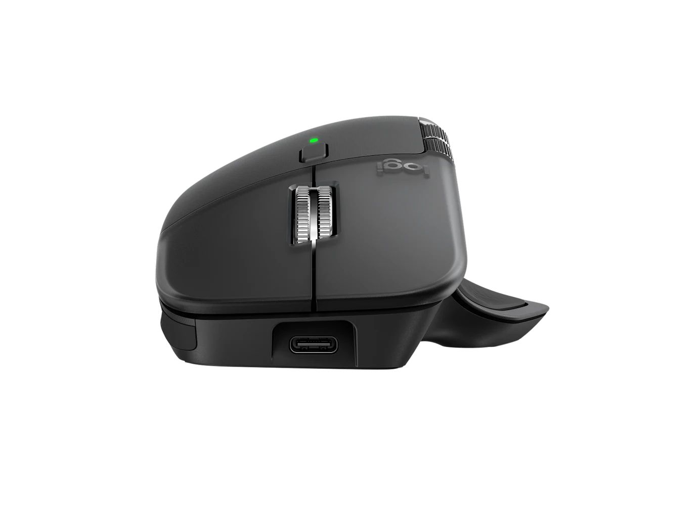 910-007617 - Rat�n Logitech MX Master 4 Ergon�mico Diestro Laser RF Wireless Bluetooth 8000dpi 8 Botones Grafito (910-007617)
