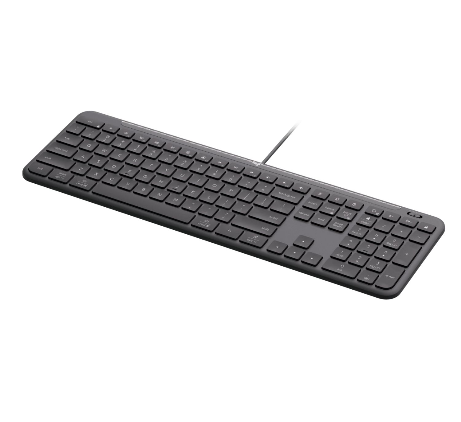 920-013329 - Teclado Logitech Signature Slim Wired K620 QWERTY 108 Teclas USB-C Cable 1.8m Grafito (920-013329)