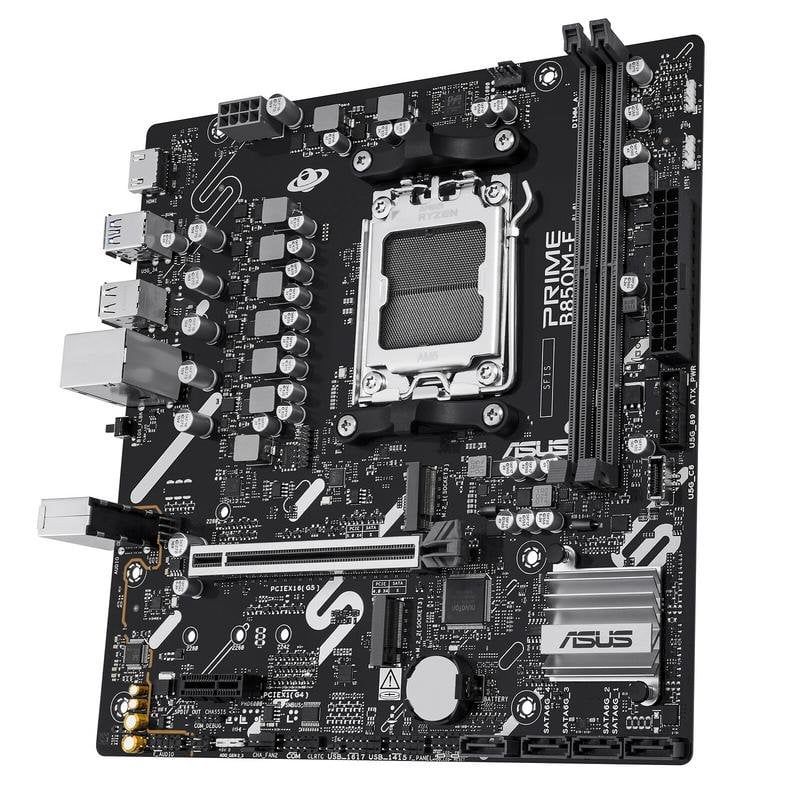 90MB1N90-M0EAY0 - Placa base ASUS PRIME B850M-F: (AM5) 2DDR5 M.2 SATA3 PCIe USB-A HDMI RJ45 mATX Ethernet GbE (90MB1N90-M0EAY0)