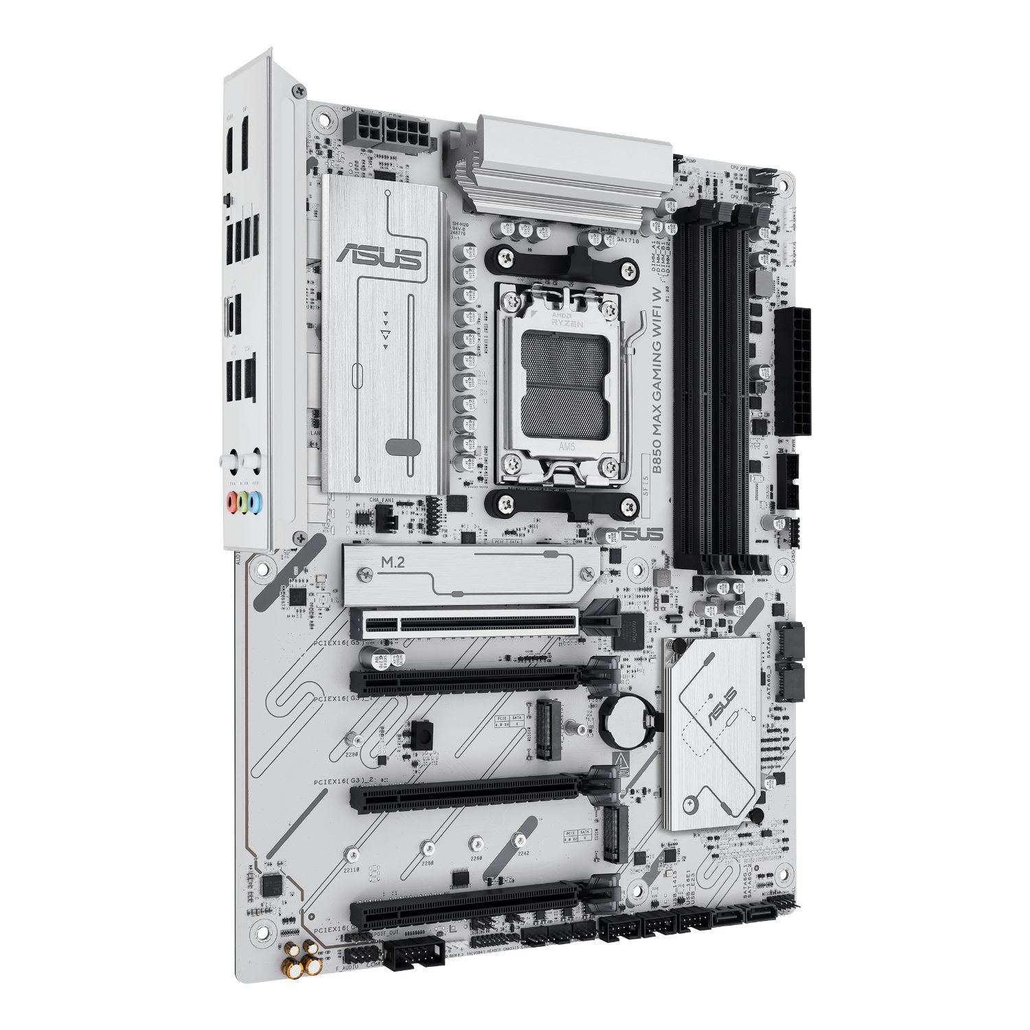 90MB1M10-M0EAY0 - Placa base ASUS B850 MAX GAMING WIFI W: (AM5) 4DDR5 M.2 SATA3 PCIe USB DP HDMI RJ45 ATX 7.1 WiFi 6E Bluetooth 5.3 Ethernet 2.5 GbE (90MB1M10-M0EAY0)