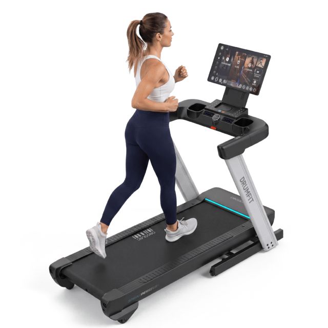 A01_EU01_122452 - Cinta de correr Cecotec DrumFit Flow Sprint Perseus+ Motor 4 CV Velocidad 22 km/h Pantalla TFT rotativa 21 pulgadas Inclinaci�n y declinaci�n -3 a +15 grados Mecanismo de autoplegado Sistema inmersivo para el hogar(A01_EU01_122452)