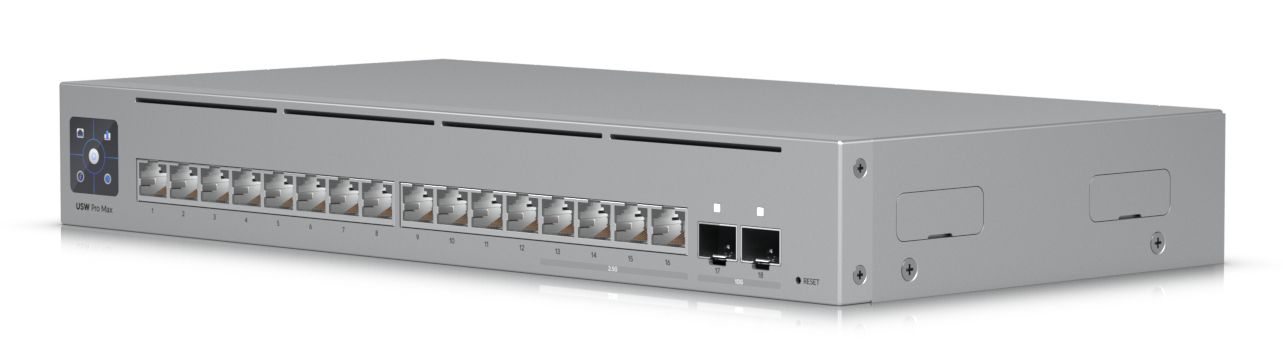 USW-PRO-MAX-16 - Switch Ubiquiti 16xRJ45 2xSFP+ Ethernet 2.5 GbE 1U Rack Gris (USW-PRO-M)