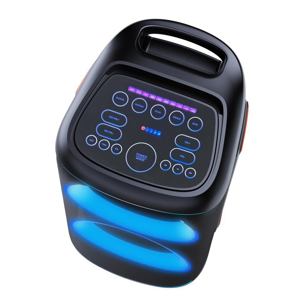 BPS-470 - Altavoz Port�til DENVER 200W RGB TWS Bluetooth 5.3 USB-A/Entrada Auxiliar/mSD Asa de Transporte Ruedas Negro (BPS-470)