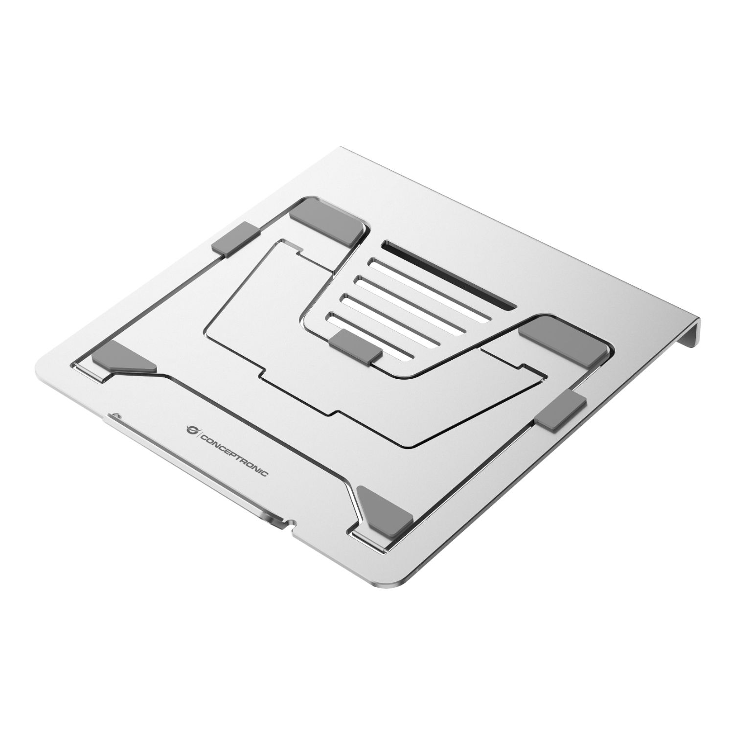 DONN35S - Docking Station USB-C con Soporte para port�til Conceptronic DONN35S HDMI 4K USB-A 3.0 RJ45 Power Delivery 100W Gris (DONN35S)