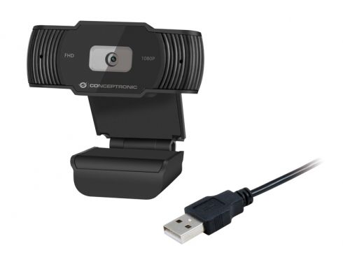 AMDIS04B - Webcam Conceptronic AMDIS04B Full HD 1080p Microfono Integrado USB 2.0 Cable 1.5m FOV 65� Negro (AMDIS04B)