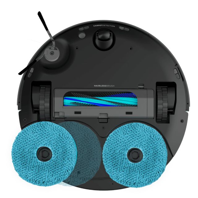 A01_EU01_136639 - Robot aspirador Cecotec Conga Q300 y friegasuelos con mopas giratorias elevables. Mopa derecha extensible 55 mm. 25000Pa y detecci�n de obst�culos. Limpieza en la base autom�tica con agua caliente, detergente y secado con aire caliente. (A01_EU01_136639)