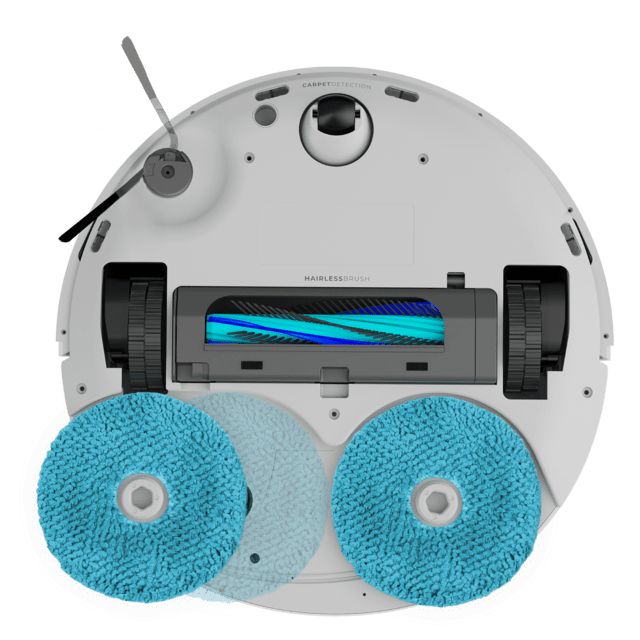 A01_EU01_136638 - Robot Aspirador Cecotec Conga Q200 y friegasuelos con mopas giratorias elevables. Mopa derecha extensible 55 mm. 25000 Pa y detecci�n avanzada de obst�culos. Limpieza en la base autom�tica con secado con aire caliente. (A01_EU01_136638)