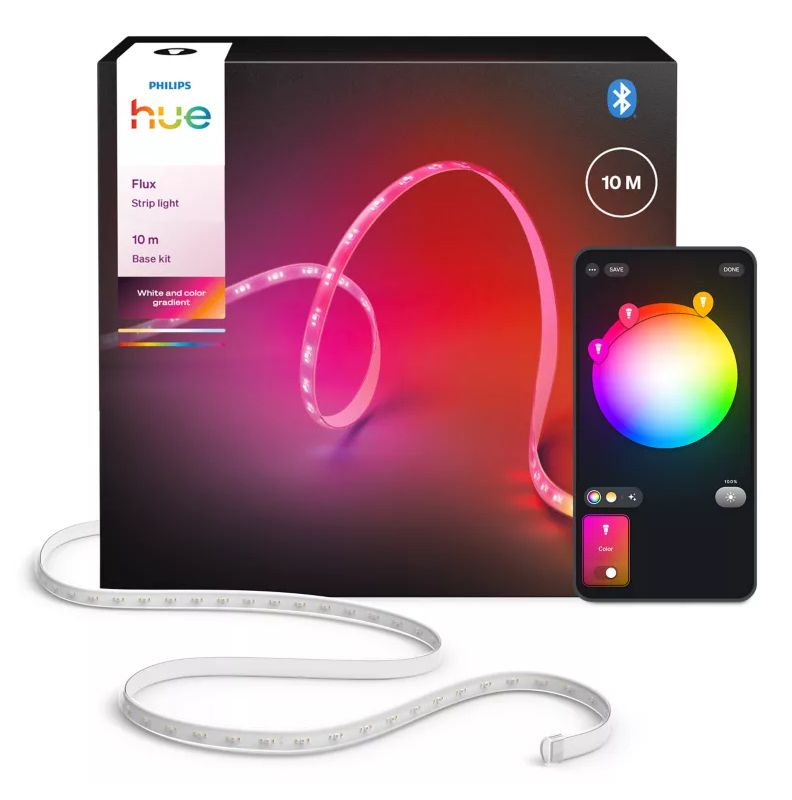 929004610802 - Philips Hue Flux LED tira inteligente. Control app Philips Hue. Ajuste de temperatura de luz y compatibilidad con sistemas de hogar inteligente.10m.Iluminaci�n blanca y colore.(929004610802)