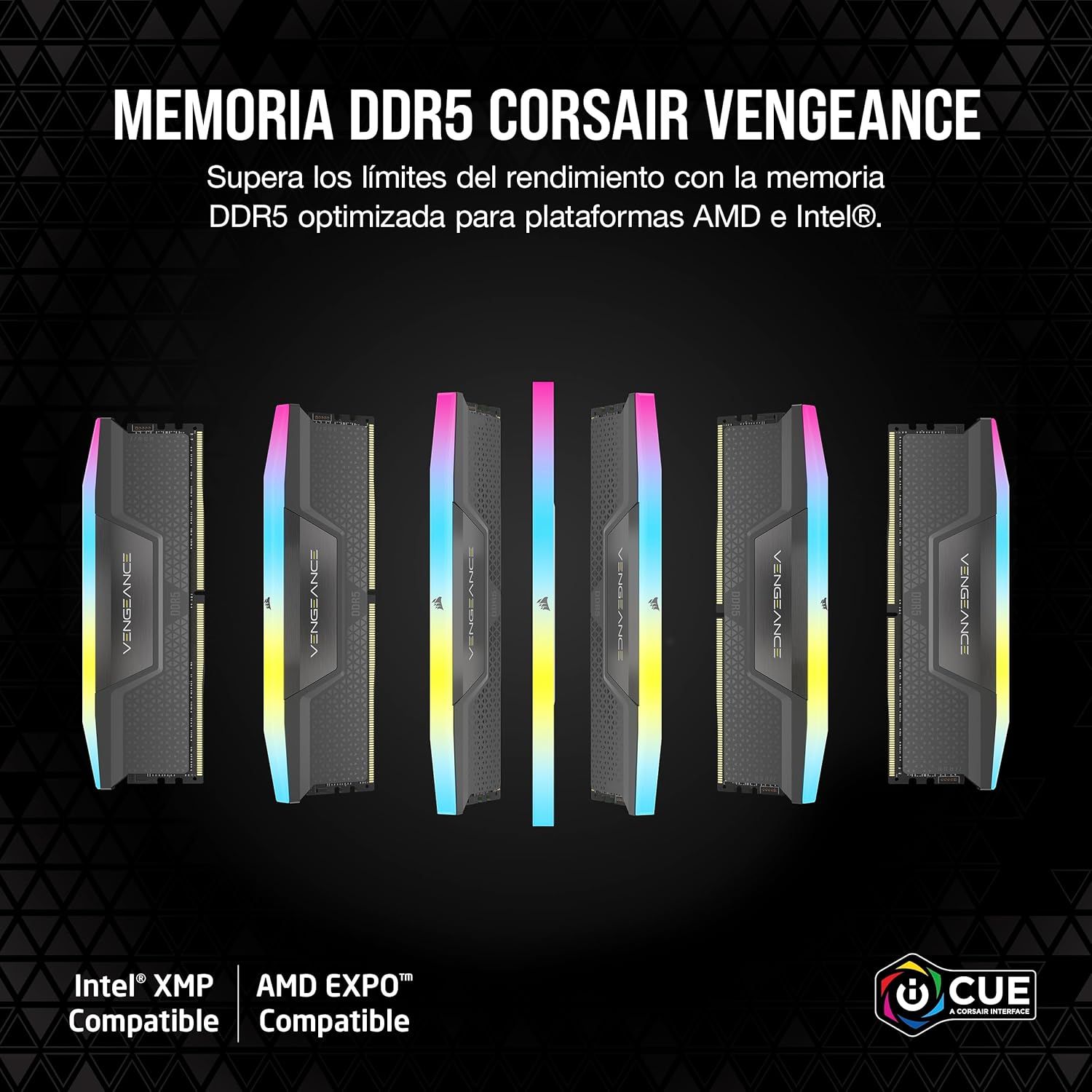 CMH16GX5M2B5600Z40 - M�dulo CORSAIR Vengeance DDR5 16Gb (2�8Gb) 5600MHz RGB DIMM (CMH16GX5M2B5600Z40)