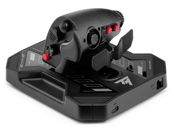 2960945 - Joystick y acelerador Thrustmaster Sol-R 4 HOTAS para PC. 21 botones en el joystick, dos gatillos y mini-stick. Acelerador ajustable de 80 mm, resistencia personalizable. (2960945)