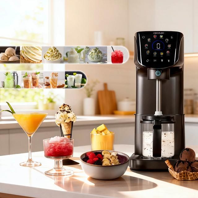 A01_EU01_109565 - Heladera CECOTEC Gelatec 2100 Tecnolog�a CreamOn 6 Programas Ice-Dream 4 Programas Ice-Drink Pantalla T�ctil Recetario (A01_EU01_109565)
