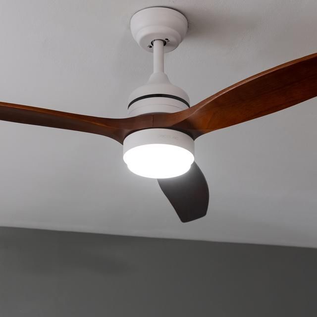 08556 - Ventilador de Techo CECOTEC Aero 5275 White&BlackWood 40W 52