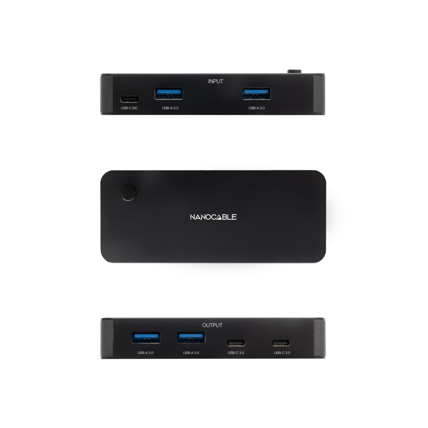 10.12.0011 - Conmutador Nanocable 4xUSB-A 3.0 2xUSB-C Negro (10.12.0011)