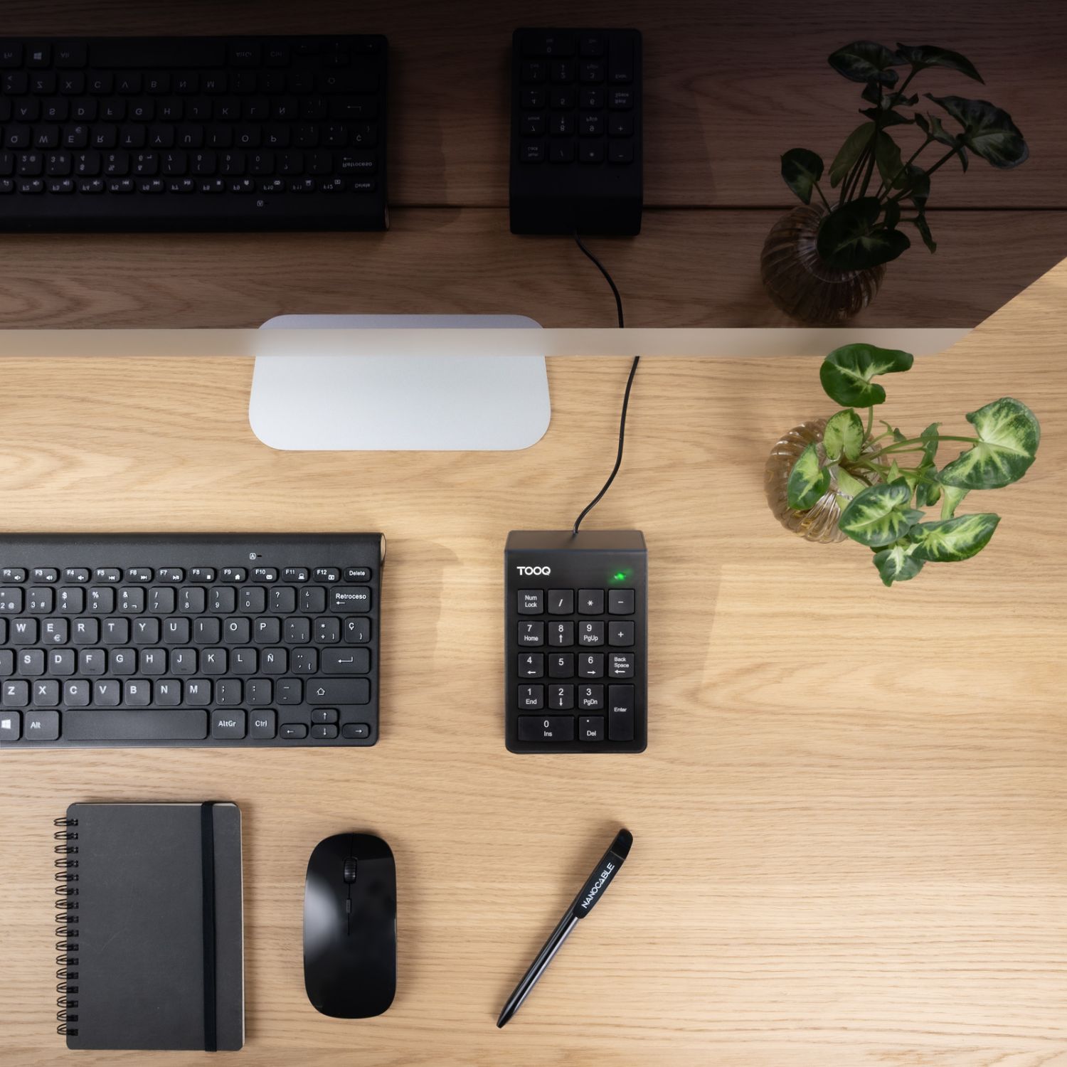 TQK-2001-B - Teclado Num�rico TooQ 19 Teclas USB Cable 1.3m Negro (TQK-2001-B)