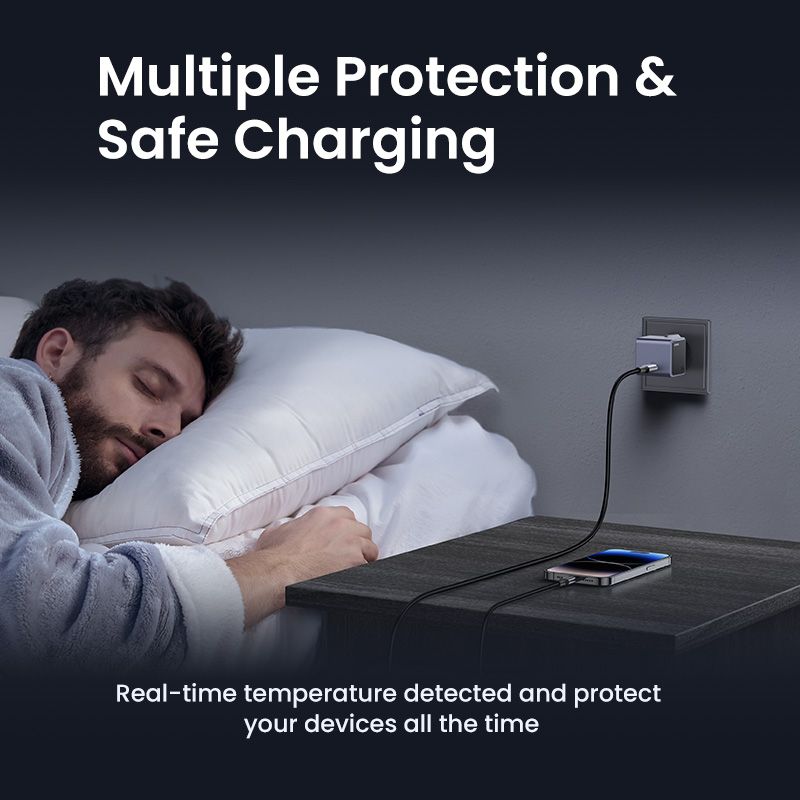 35041 - Cargador de Pared Ugreen GaN PD/QC4+ 30W 1xUSB-C Gris (35041)