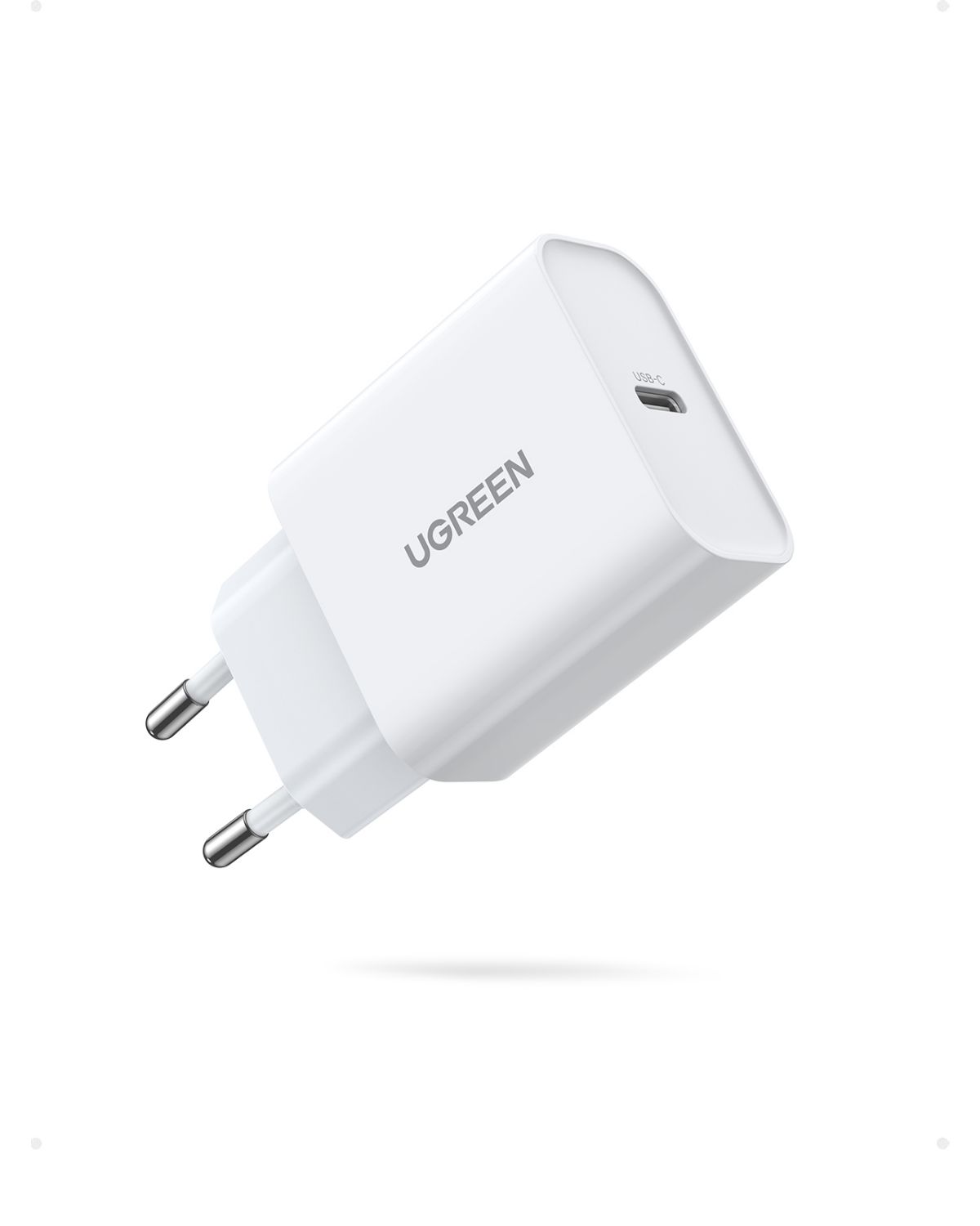 60450 - Cargador de Pared Ugreen PD 3.0/QC 4+ 20W 1xUSB-C Blanco (60450)