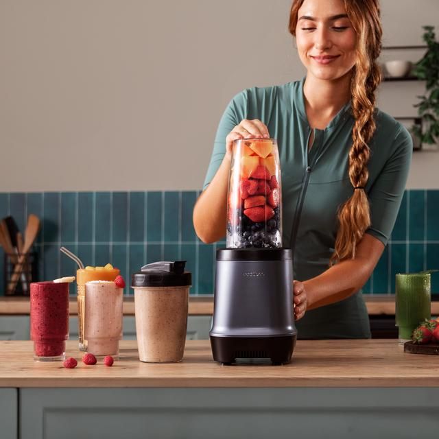 03908 - Batidora de Smoothies CECOTEC Nutriblender Fusion 1000W 6 Cuchillas 2 Vasos Port�tiles (03908)