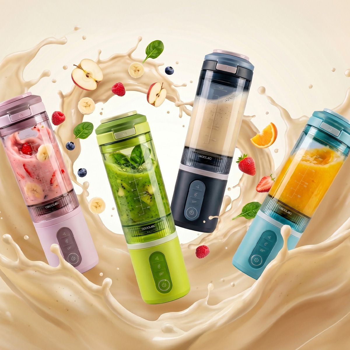 A01_EU01_123301 - Batidora de Vaso CECOTEC Power Titanium Shake2Go Lagoon 180W 600ml USB-C 3 Programas (A01_EU01_123301)