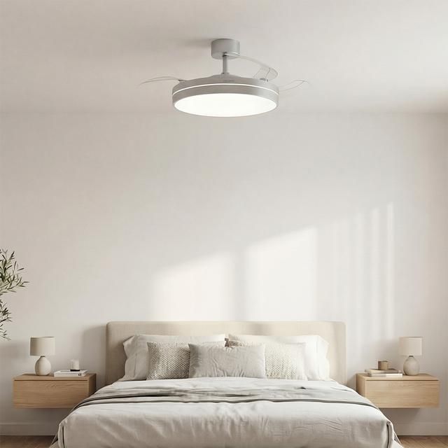 A01_EU01_124550 - Luz LED 3 Aspas Retr�ctiles 6 Velocidades Temporizador 6 horas Funci�n Invierno/Verano Mando a Distancia Acero (A01_EU01_124550)