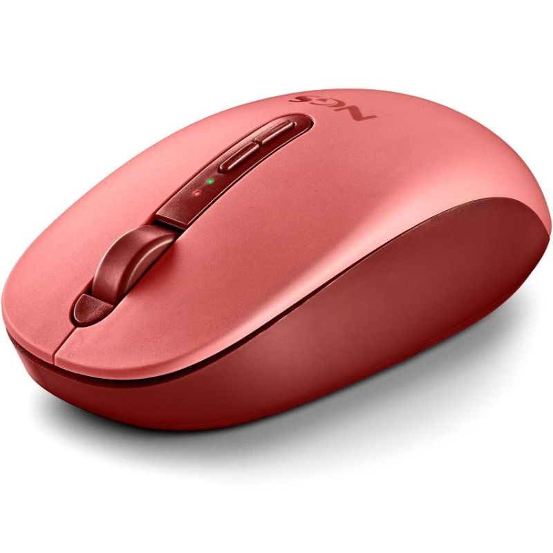 FOGDUALRED - Rat�n NGS Ergon�mico Fog Dual Ambidextro RF Wireless Bluetooth 5.2 1600dpi 5 Botones Rojo (FOGDUALRED)