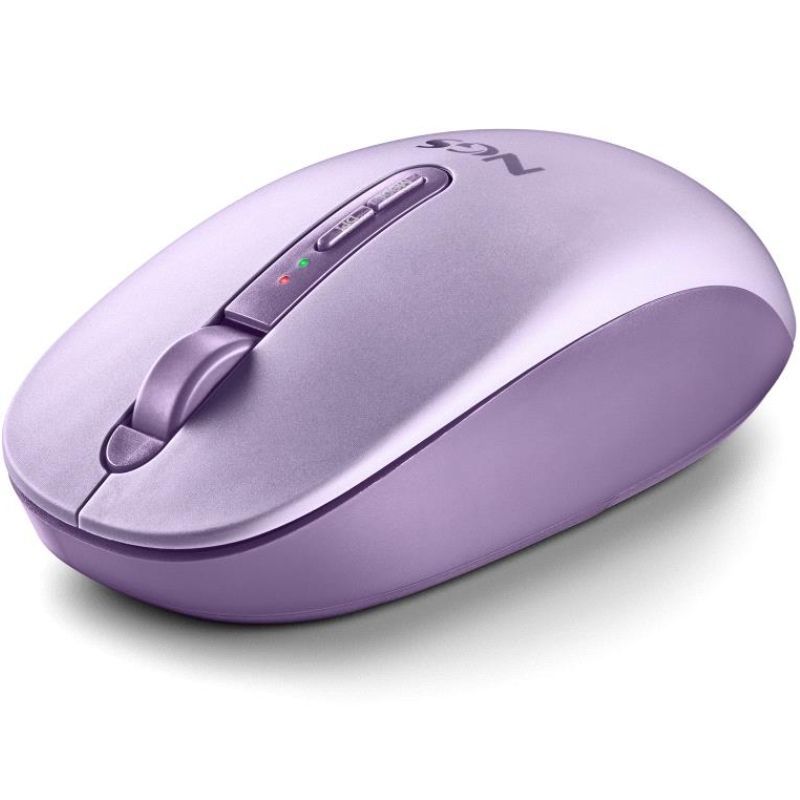 FOGDUALPURPLE - Rat�n NGS Ergon�mico Fog Dual Ambidextro RF Wireless Bluetooth 5.2 1600dpi 5 Botones P�rpura (FOGDUALPURPLE)