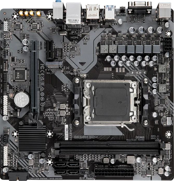9MA62MS3H-00-G20 - Placa base GIGABYTE A620M DS3H: (AM5) 4DDR5 M.2 SATA3 USB DP VGA HDMI RJ45 PS/2 mATX 7.1 Ethernet GbE (9MA62MS3H-00-G20)