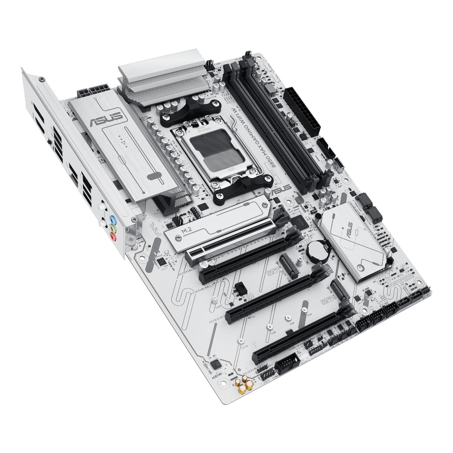 90MB1M10-M0EAY0 - Placa base ASUS B850 MAX GAMING WIFI W: (AM5) 4DDR5 M.2 SATA3 PCIe USB DP HDMI RJ45 ATX 7.1 WiFi 6E Bluetooth 5.3 Ethernet 2.5 GbE (90MB1M10-M0EAY0)