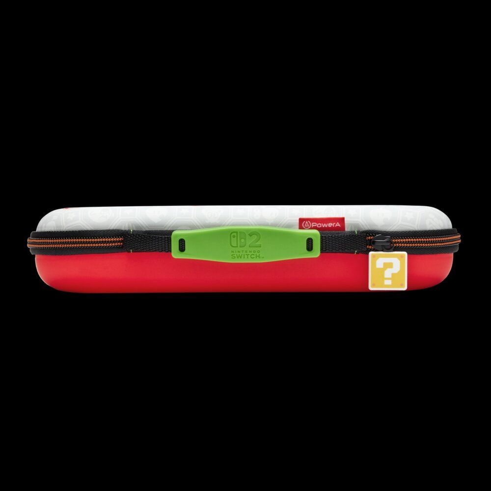 nscs0573 - Funda protectora PowerA Protection Case para Nintendo Switch 2 Carcasa rigida Soporte de juego integrado Guardado para 9 tarjetas de juego y tarjetas microSD Bolsillo de malla Interior de felpa suave Asa de transporte(NSCS0573)