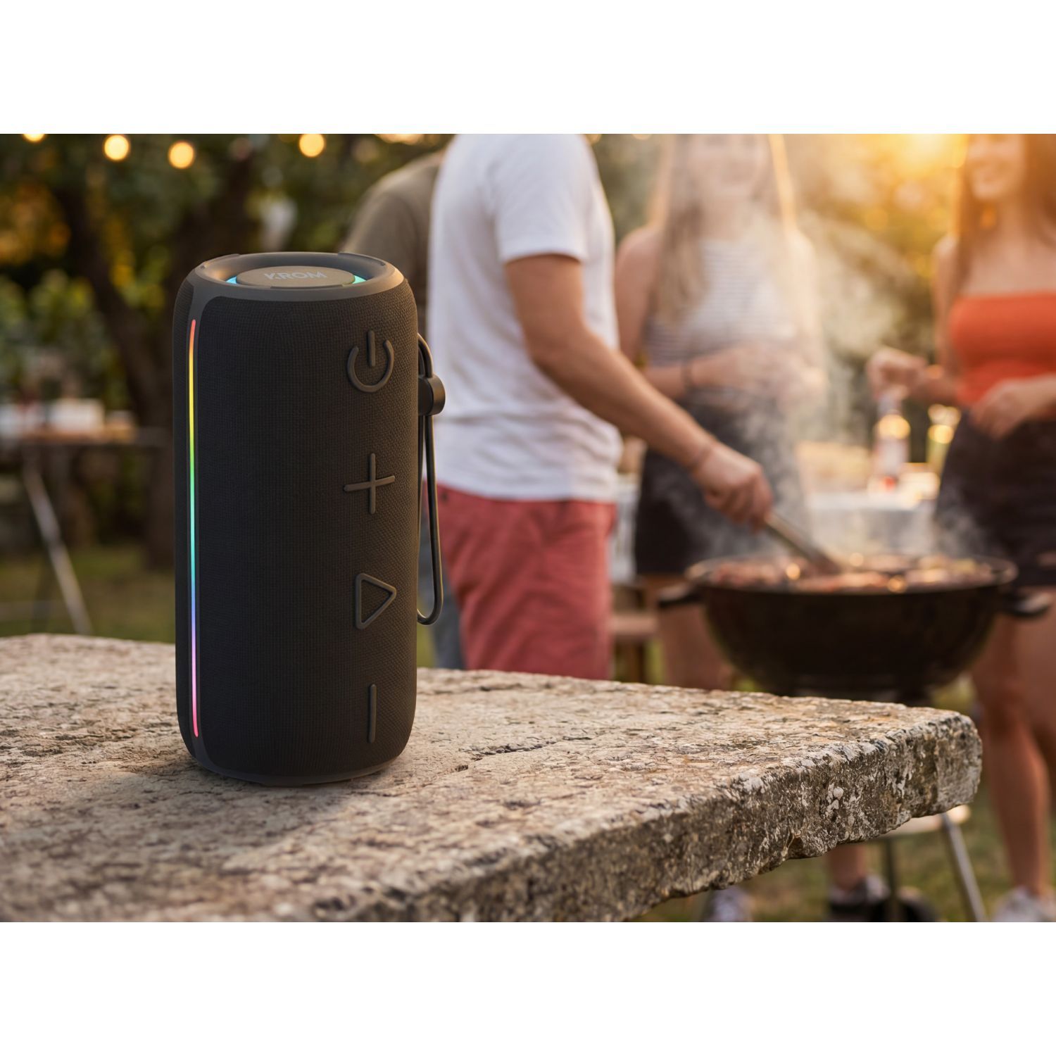 NXKROMJAMMIN - Altavoz Port�til KROM 20W RGB Bluetooth 6.0 3.5mm Entrada Auxiliar USB-A/C Negro (NXKROMJAMMIN)
