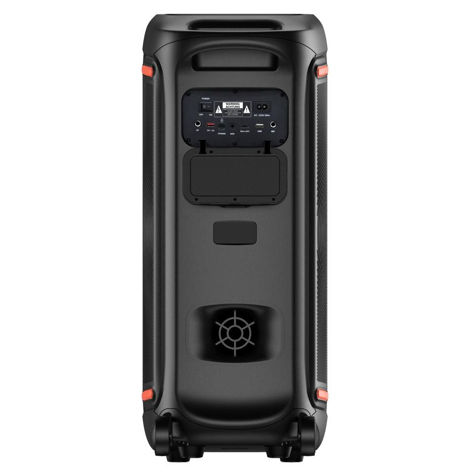 BPS-470 - Altavoz Port�til DENVER 200W RGB TWS Bluetooth 5.3 USB-A/Entrada Auxiliar/mSD Asa de Transporte Ruedas Negro (BPS-470)