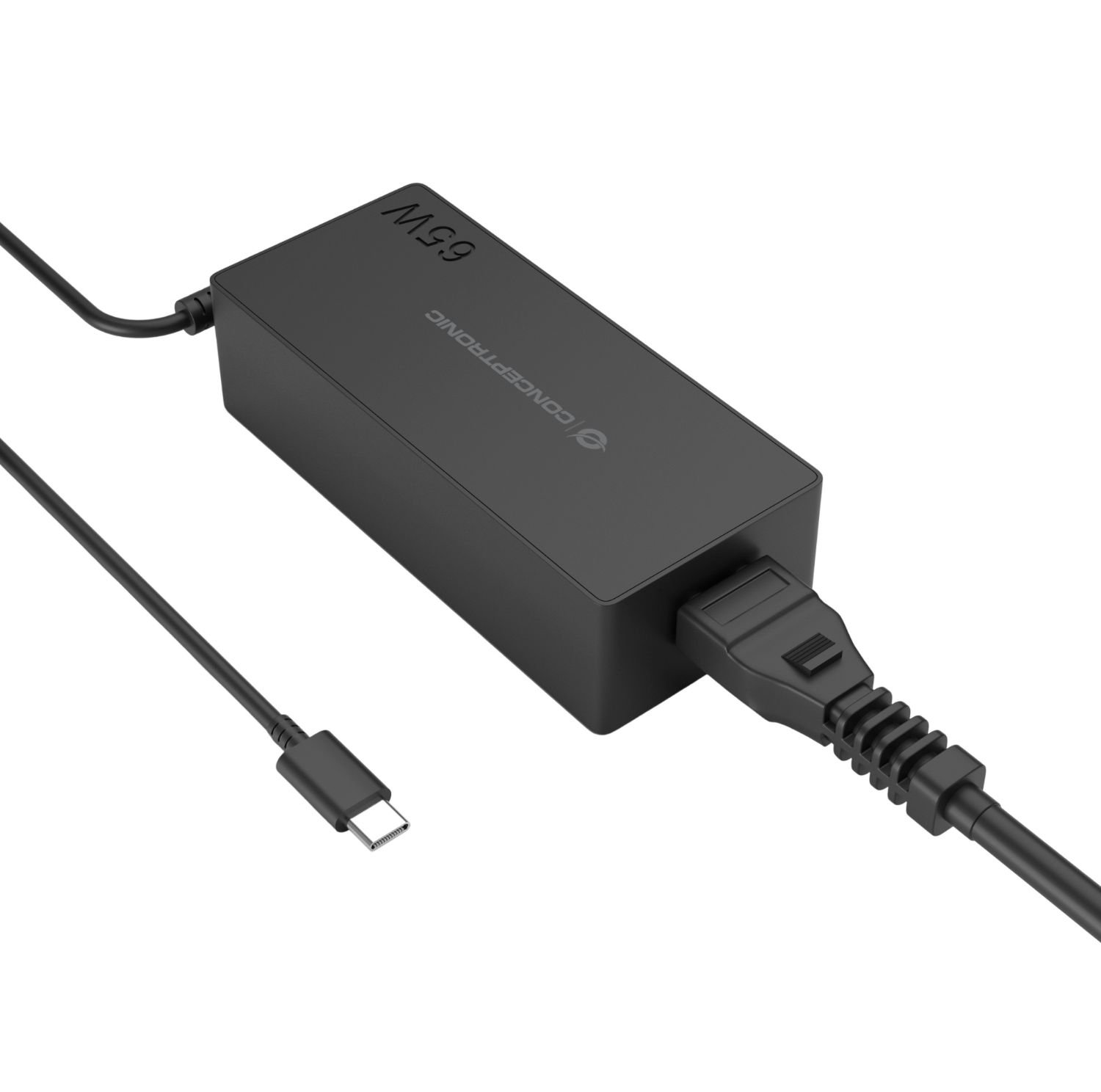 OZUL09BE - Cargador CONCEPTRONIC OZUL09BE USB-C GaN 65W PD 1.8m. Negro (OZUL09BE)
