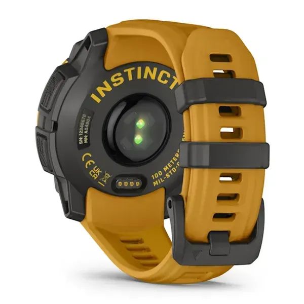 010-02934-02 - Smartwatch Garmin Instinct 3 Solar Digital T�ctil Color 1.2? 45mm LED Micr�fono/Altavoces Integrados Multideporte WiFi Bluetooth GPS ANT+ Cuerpo Amarillo/Gris Correa Amarilla (010-02934-02)
