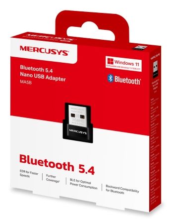 MA5B - Adaptador Mercusys USB-A Bluetooth 5.4 Negro (MA5B)