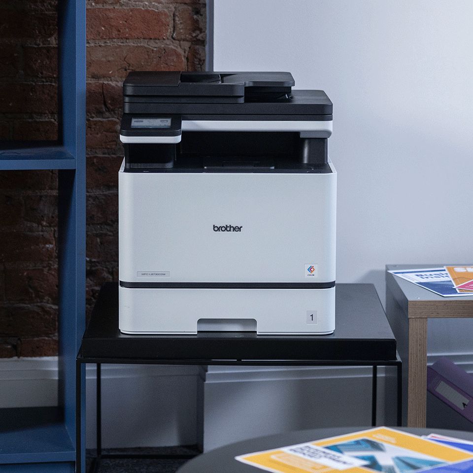 MFCL8730CDW - Impresora Multifunci�n Brother L�ser Pantalla 3.46? T�ctil Color 2400x600dpi A4 Color ADF 80 Hojas NFC USB 2.0 WiFi Ethernet GbE Fax D�plex Negra/Blanca (MFCL8730CDW)