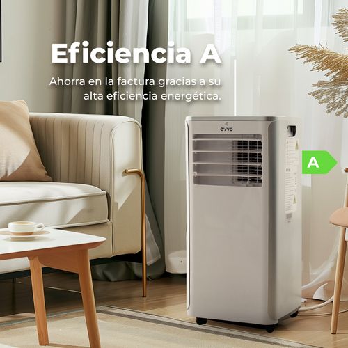 V0415 - A.C. Port�til Evvo Clima P9 3en1, 2250 frigor�as, hasta 20m2, Plateado. (V0415)