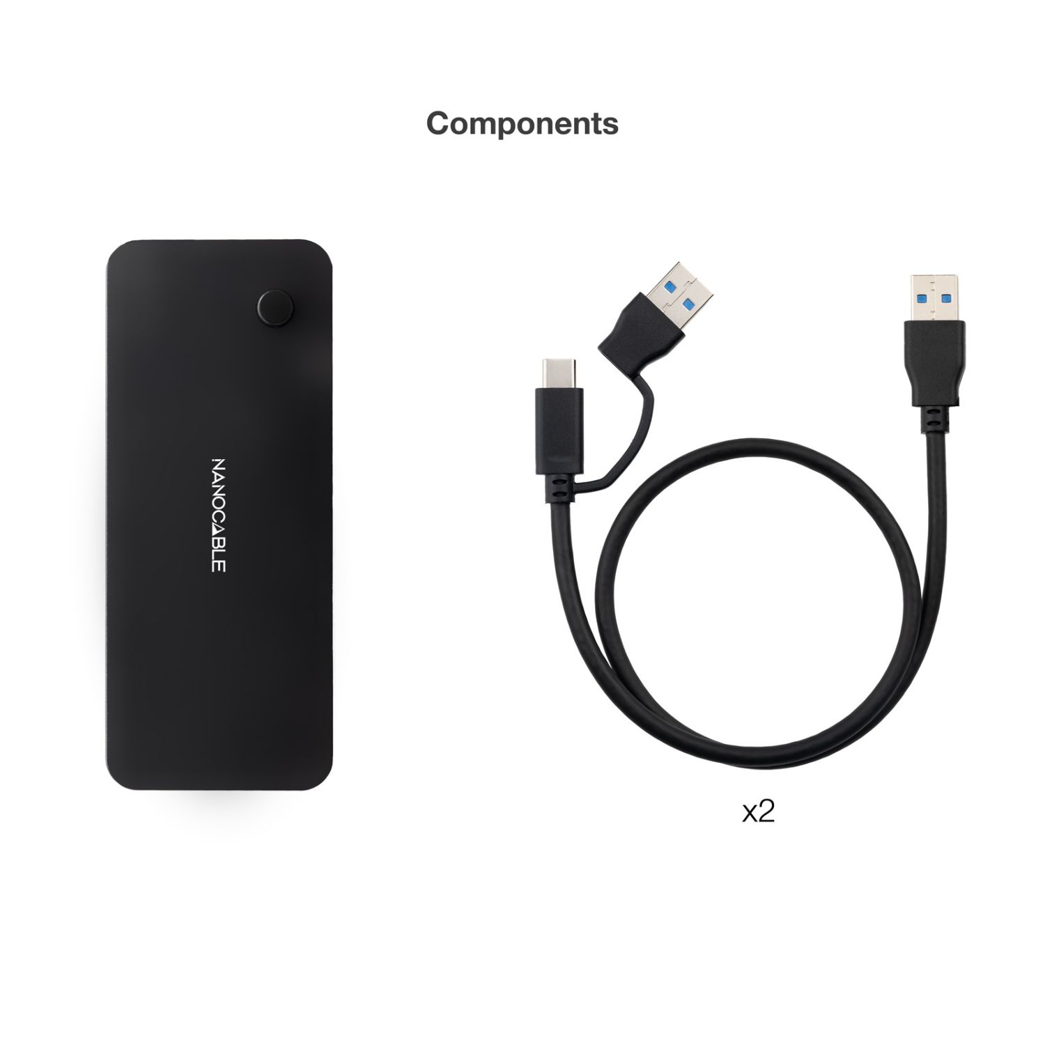 10.12.0011 - Conmutador Nanocable 4xUSB-A 3.0 2xUSB-C Negro (10.12.0011)