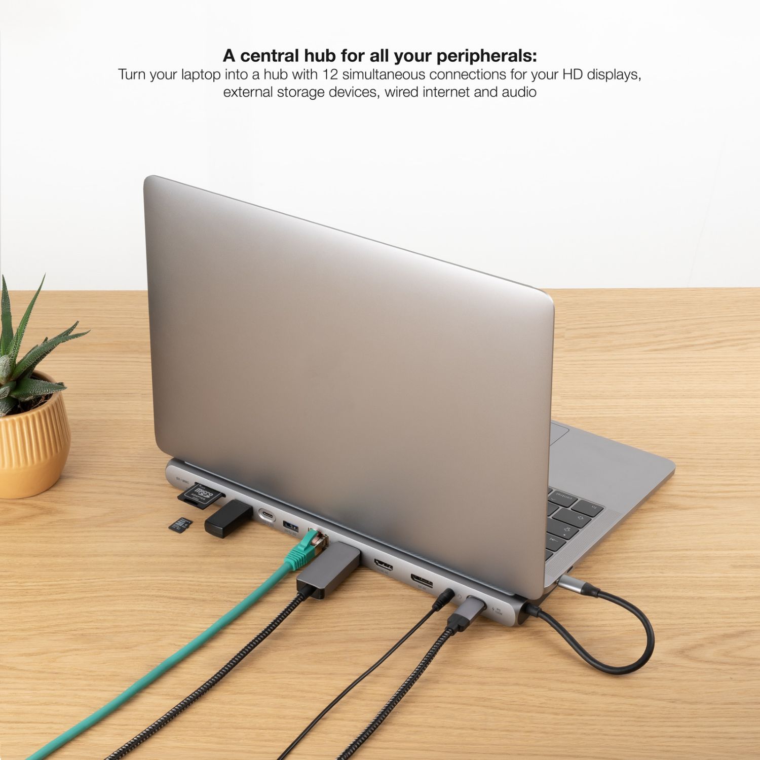 10.16.1012 - Hub Conversor Nanocable USB-C 3.0 a 3xUSB-A 3.0/1xUSB-C/1xUSB-C 3.0 PD 100W/1xDP 4K/2xHDMI 4K/1xRJ45 Ethernet GbE Gris (10.16.1012)