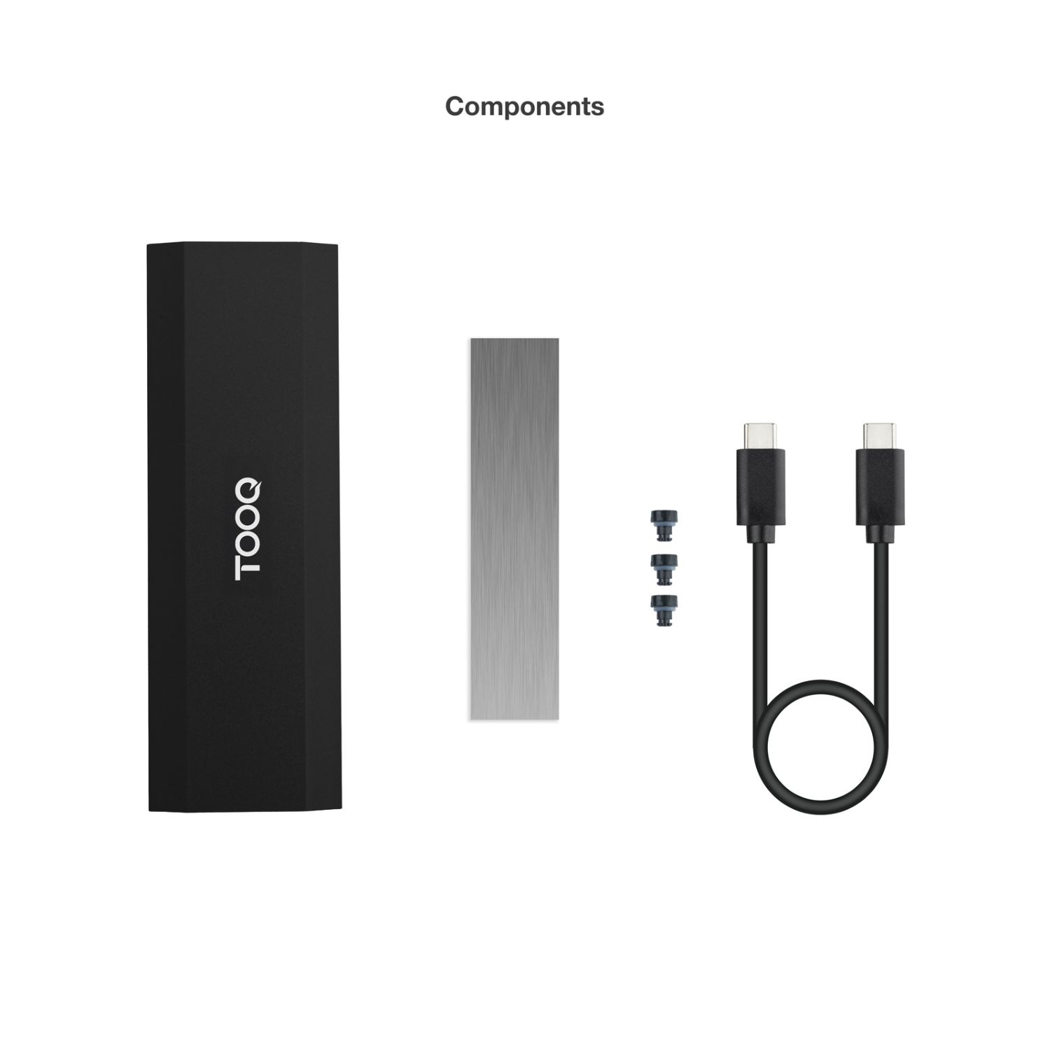 TQE-2231B - Caja Externa TooQ SSD M.2 NVMe PCIe USB-C 3.1 Negra (TQE-2231B)