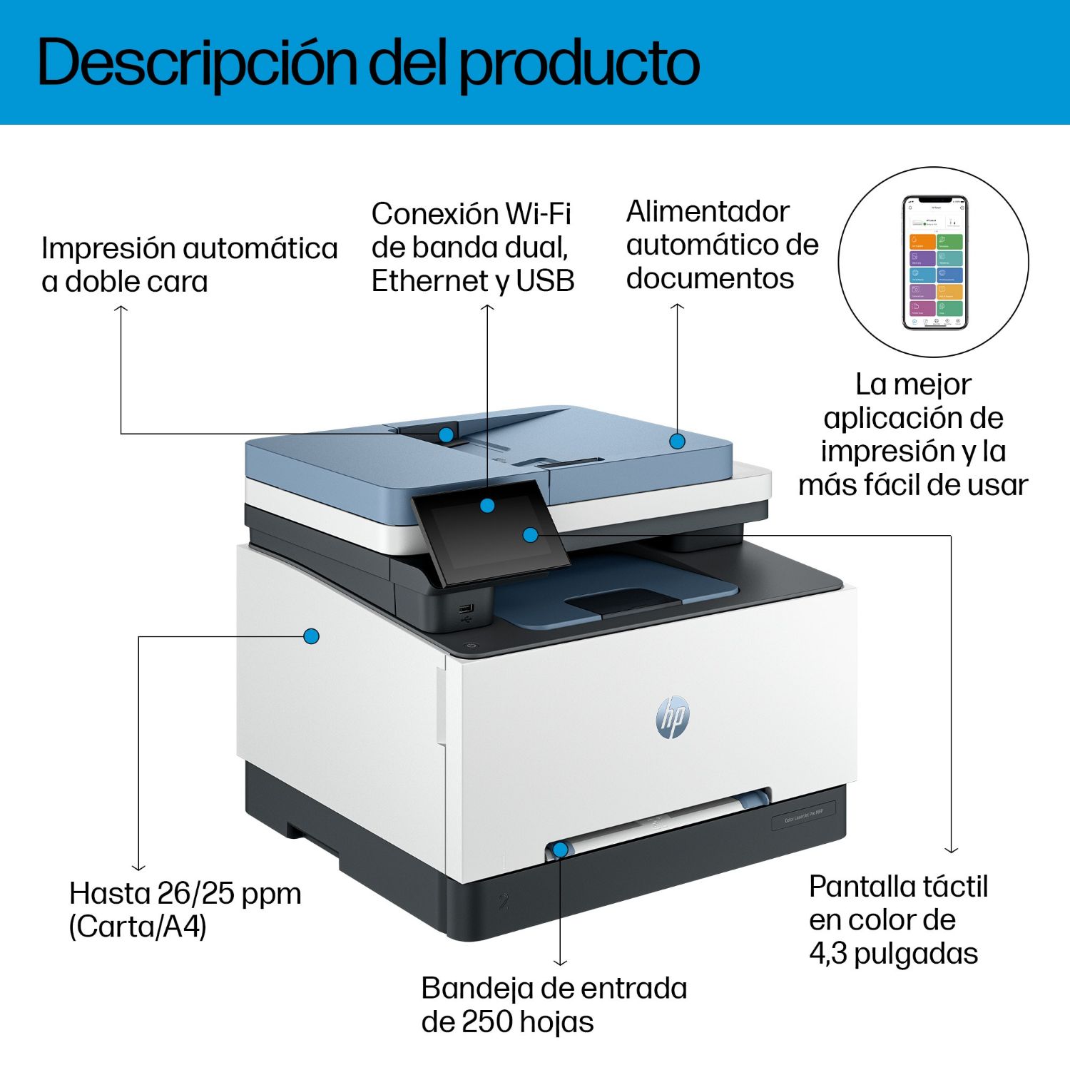 499Q6F - Impresora Multifunci�n HP LaserJet Pro 3302sdw Pantalla TFT 4.3