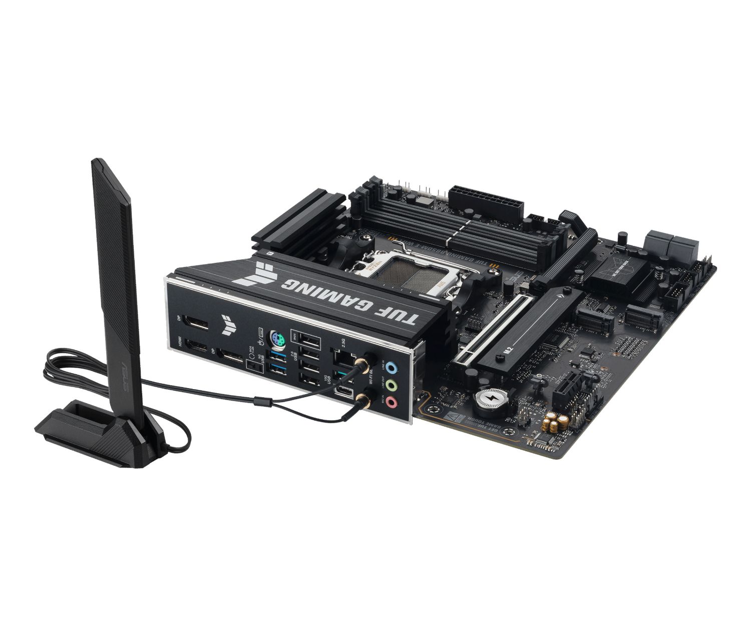 90MB1LS0-M0EAY0 - Placa base ASUS TUF GAMING B850M-E WIFI: (AM5) 4DDR5 M.2 SATA3 PCIe 4.0/5.0 USB DP HDMI RJ45 PS/2 mATX 7.1 WiFi 6E Bluetooth 5.3 Ethernet 2.5 GbE (90MB1LS0-M0EAY0)