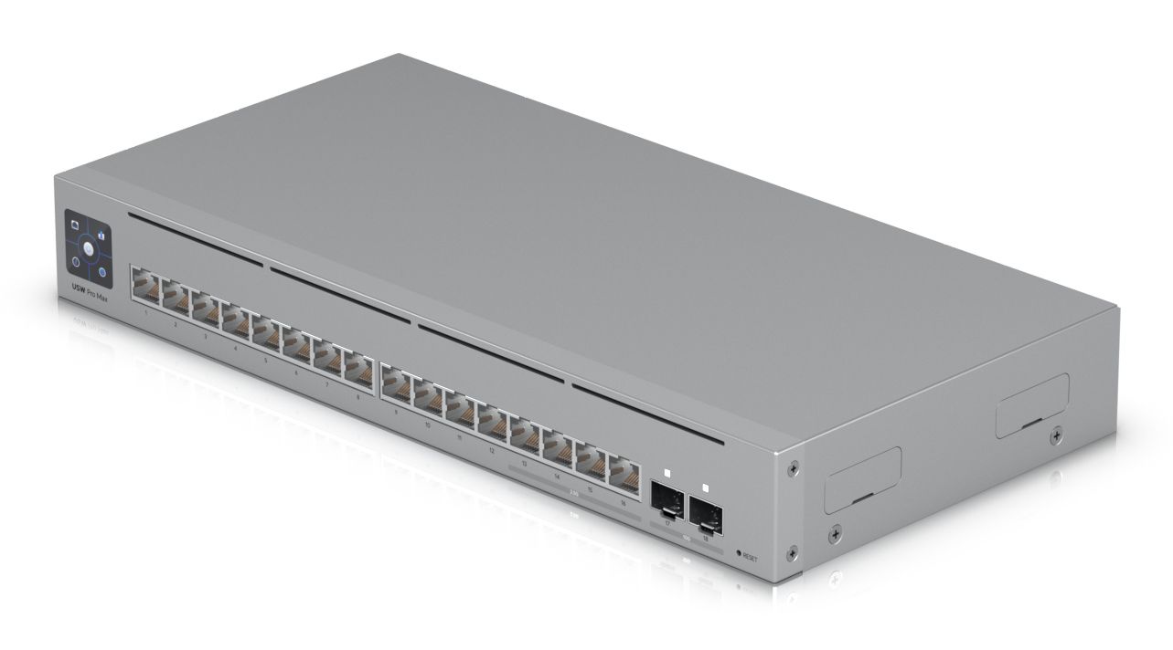 USW-PRO-MAX-16 - Switch Ubiquiti 16xRJ45 2xSFP+ Ethernet 2.5 GbE 1U Rack Gris (USW-PRO-M)