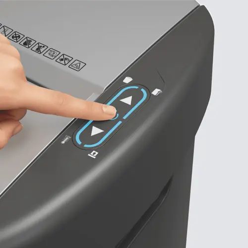 2025200xeu - Destructora REXEL Optimum AutoFeed+ 200X Corte Cruzado Grapas/Papel/Tarjetas de Cr�dito/Clips P-4 21L 200 Hojas Negra (2025200XEU)