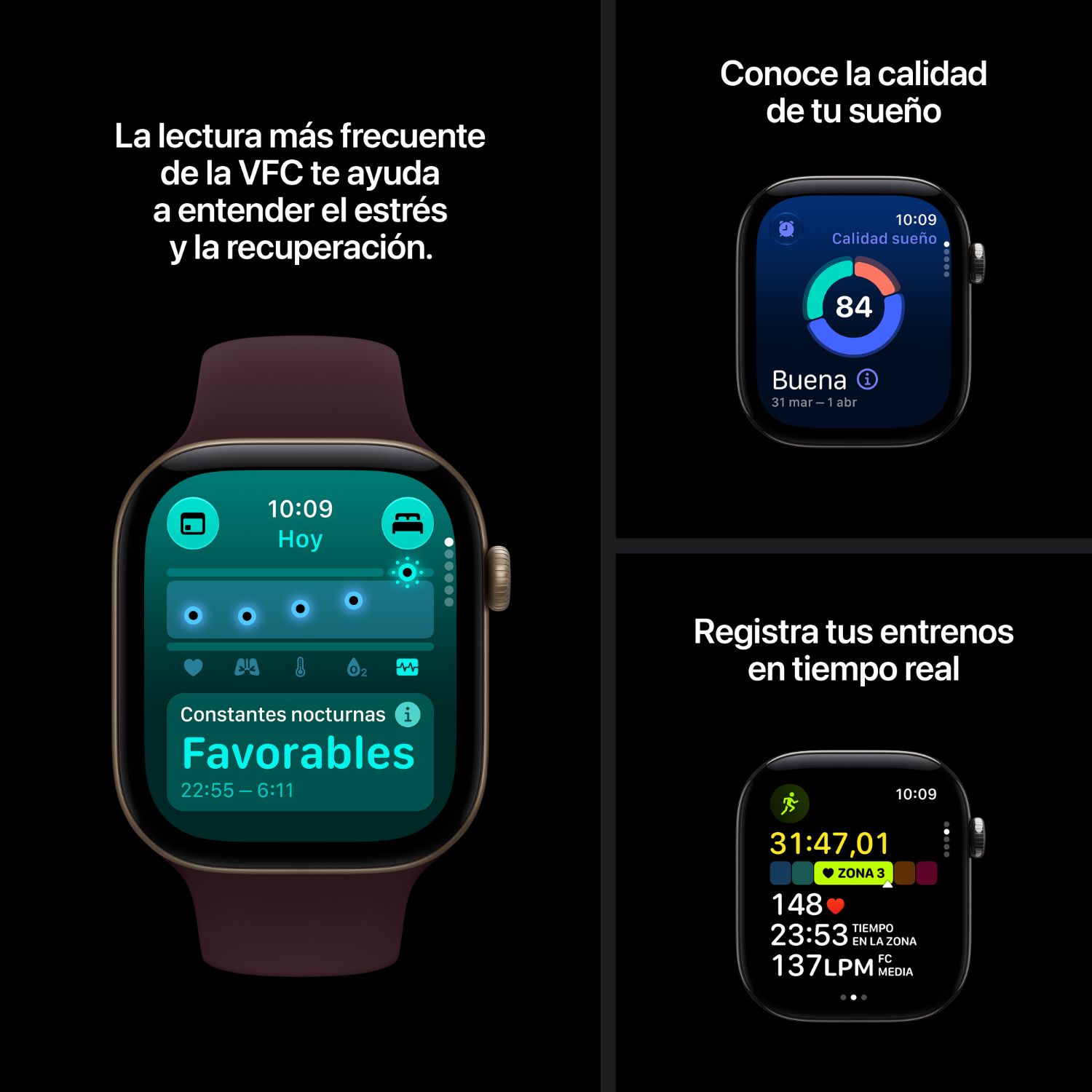 MJEK4QL/A - Smartwatch Apple Watch Serie 12 OLED Digital T�ctil Color 46mm Multideporte Micr�fono/Altavoces Integrados 64Gb NFC WiFi 4 Bluetooth 5.3 GPS watchOS 27 Cuerpo Aluminio Negro Correa S/M Negra (MJEK4QL/A)