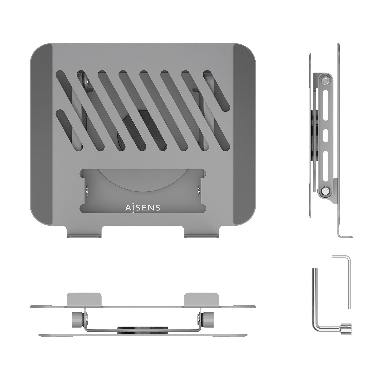 LP5SXL-487 - Soporte de sobremesa XL giratorio y ajustable para ordenador portatil y tablet de 10