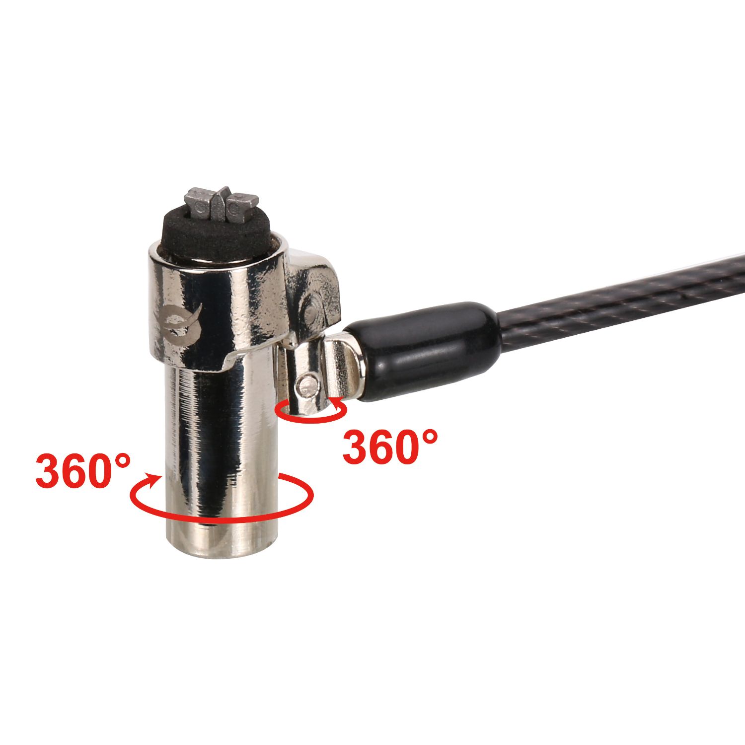 CUSTODIO02BNTM - Cable de Seguridad Conceptronic CUSTODIO02BNTM Doble Cabezal Nano Slot con Llave Compatible Llave Maestra. Negro (CUSTODIO02BNTM)