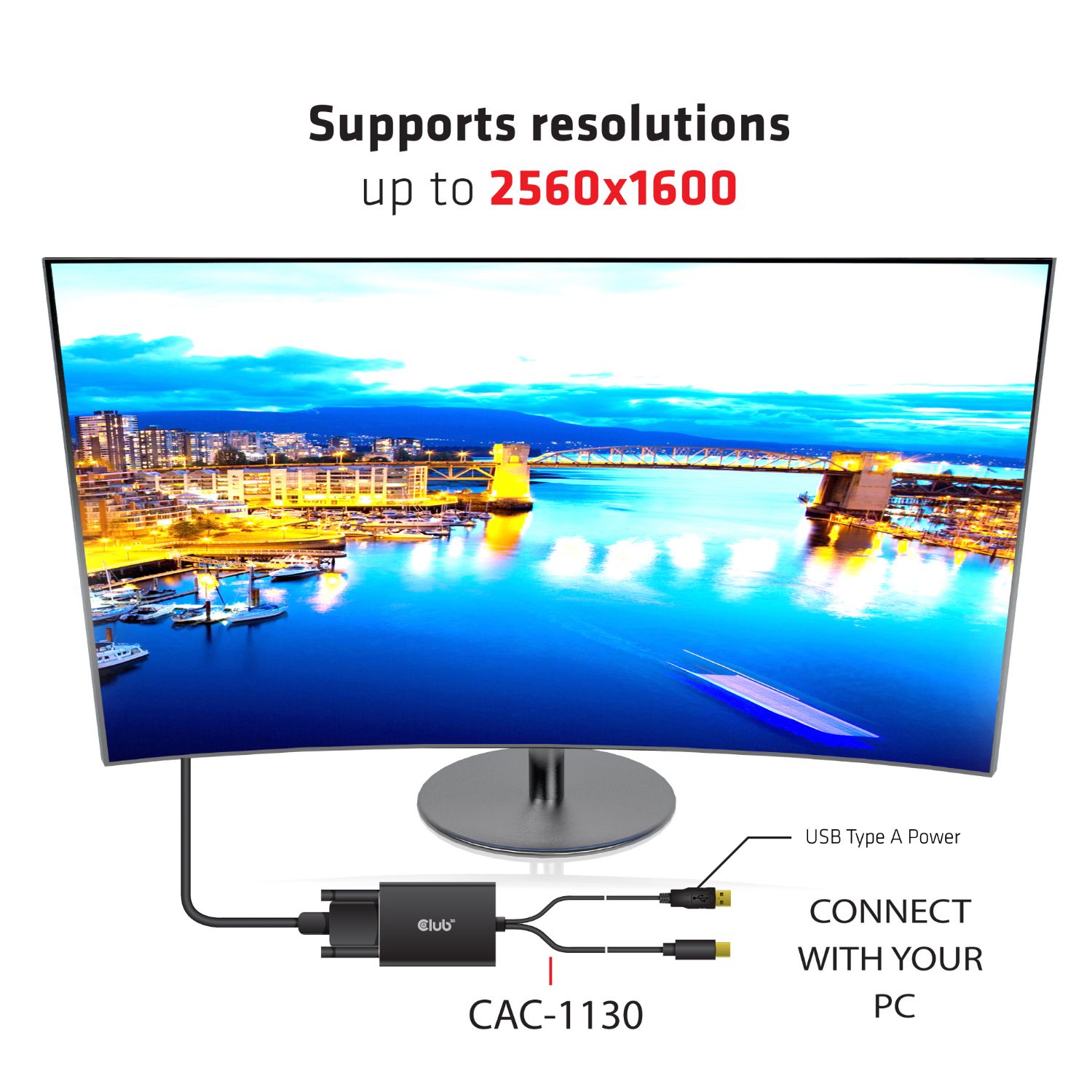 CAC-1130 - Adaptador Club 3D Mini DP / DVI Dual Link (CAC-1130)