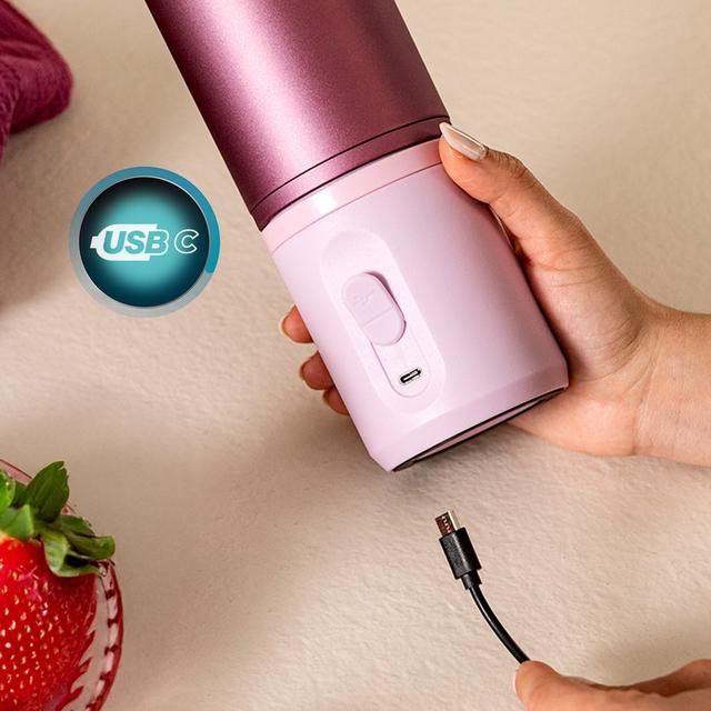 A01_EU01_123292 - Batidora de Vaso CECOTEC Power Titanium Shake2Go Candy Steel 180W 600ml USB-C 3 Programas (A01_EU01_123292)