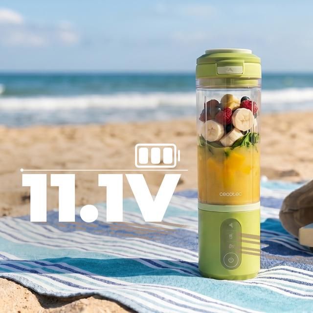 A01_EU01_123299 - Batidora de Vaso CECOTEC Power Titanium Shake2Go Olive 180W 600ml USB-C 3 Programas (A01_EU01_123299)